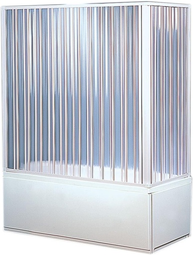 Forte: Carcasa pentru cada de colt Nova cu 2 laturi, PVC rezistent, anticalcar, pliabil, kit complet, 170L x 70D x 150H, alb