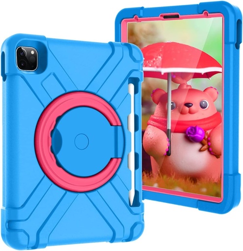 Husa Morain pentru iPad Air (a 5-a/4-a) si Carcasa iPad Pro 11 inchi (a 3-a/a-a/a-a), protectie robusta, bara de protectie 3-in-1 rezistenta la socuri cu suport de 360°