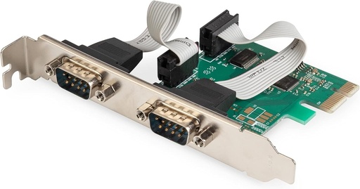 Placa DIGITUS IO - PCIe - Placa de interfata seriala - 2 porturi DSUB-9 - Chipset ASIX99100