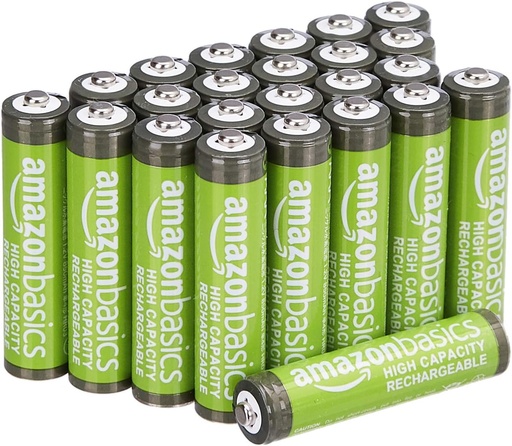 Baterii reîncărcabile Amazon Basics AAA de mare capacitate NiMh 850 mAh, preîncărcate, 24 de conturi