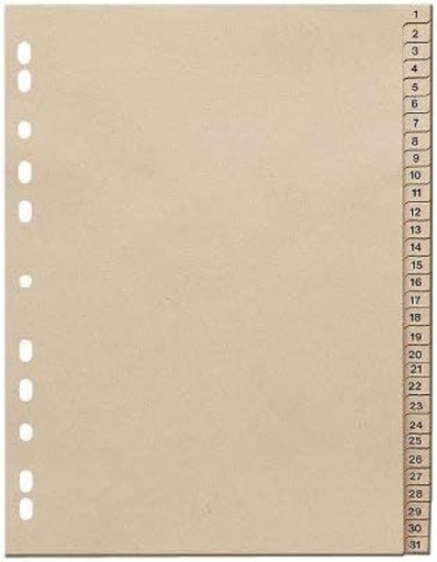 Necunoscut Nr. Marca 846131-1110-81 Registru de hartie 1-31 10x Vf A4
