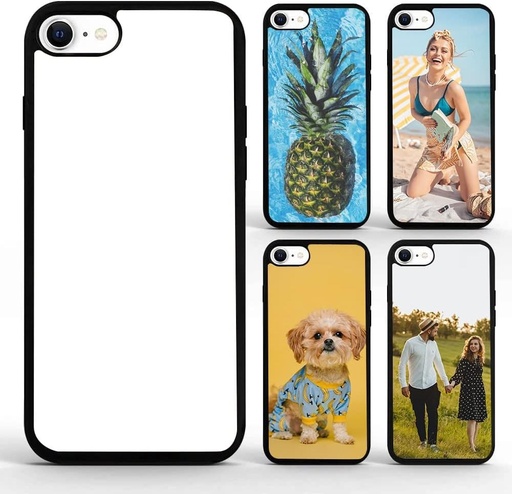 FOQENCCI 4 buc Huse iPhone 13, Sublimare Blank Heat Press DIY Husa Telefon Moale TPU + Aluminiu Husa Anti-Alunecare rezistenta la socuri pentru Femei Fete Baieti Barbati 6.1 inch