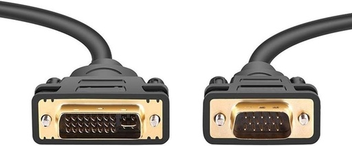 Cablu de conectare PremiumCord DVI-VGA - 1m, DVI-I (24+5) - VGA (15 pini), mascul la mascul, cablu pentru dispozitive PC (analogice)/DVI-I, culoare negru