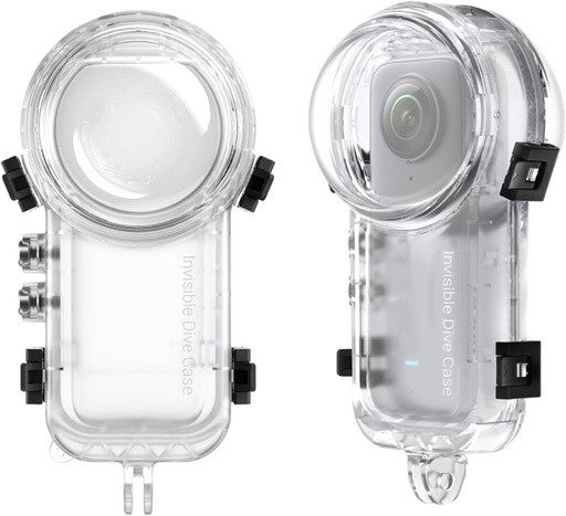 Carcasa impermeabila invizibila iEago RC pentru Insta360 X3, 50 m/164 FT Carcasa de scufundare subacvatica Carcasa de protectie impermeabila pentru Insta360 X3 cu accesorii pentru suport