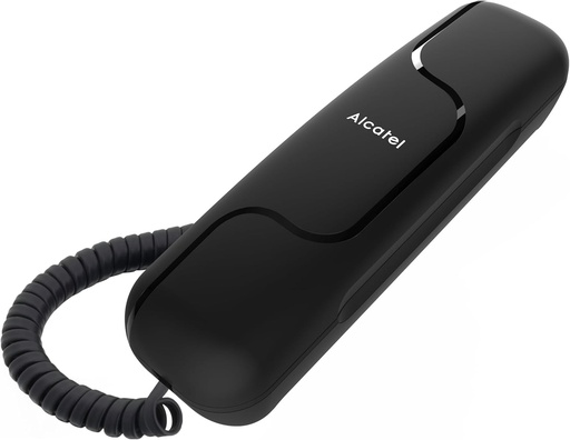Alcatel T06 BLACK Telefon fix ultra compact ideal pentru spatii limitate, montabil pe perete, buton de apelare inapoi