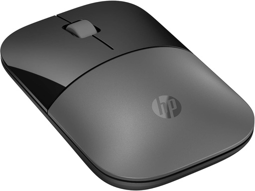 Mouse fara fir HP Z3700, senzor precis, tehnologie LED albastru, 1200 DPI, 3 butoane, roata de defilare, receptor USB fara fir de 2,4 GHz inclus, design practic si confortabil, argintiu