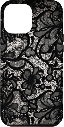 Husa pentru iPhone 12 Pro Max Black Lace Model Vintage