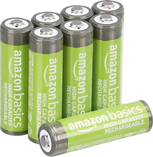 Notiuni de baza Amazon - Baterii reincarcabile AA NiMh de mare capacitate, 2400 mAh, preincarcate, pachet de 8