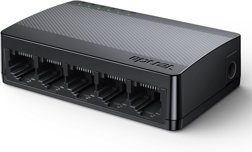 Switch Gigabit Tenda cu 5 porturi, comutator Ethernet 10/100/1000 Mbps, comutator de rețea cu indicator LED, Plug & Play, dimensiune mini, montare pe desktop sau pe perete (SG105 V4.0)