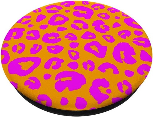 Roz portocaliu ghepard model leopard PopSockets PopGrip interschimbabil