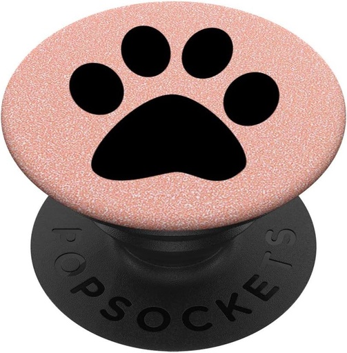 PopSockets Pink Dogs, Cats Lab with Heart on Black PopSockets PopGrip: suport si prindere interschimbabile pentru telefoane/tablete
