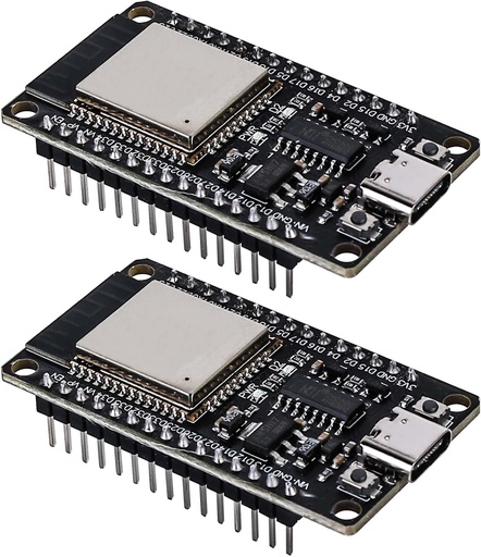 2 bucăți placă de dezvoltare ESP32 Modul NodeMCU: placă de dezvoltare ESP32 tip C NodeMCU, ESP-WROOM-32, WiFi dual mod 2,4 GHz + microcontroler dual core Bluetooth integrat, cip CH340C