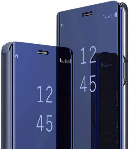 Husa Redmi Note 11 Pro pentru Xiaomi Redmi Note 11 Pro 5G Husa cu rabat cu vedere clara Placare cu efect de oglinda Husa rigida din piele PC+PU cu suport 360 Husa rezistenta la socuri (fucsia)