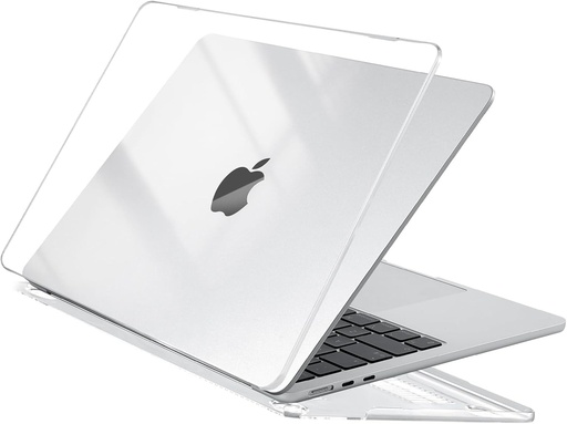 Husa EooCoo compatibila pentru MacBook Air 15 inch M2 A2941 M3 A3114, eliberare 2023 2024, carcasa de protectie ultra-subtire, neteda, transparenta