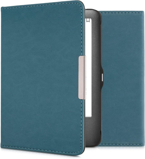 husa flip kwmobile compatibila cu Tolino Shine (2013) - husa eReader din piele sintetica - husa - benzina