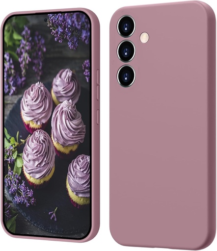 Husa din silicon ElestBela, husa pentru telefon ElestBela Samsung Galaxy S24 subtire subtire cu microfibra, husa de protectie completa rezistenta la zgarieturi Husa de protectie pentru Samsung Galaxy S24 5G 2024 violet