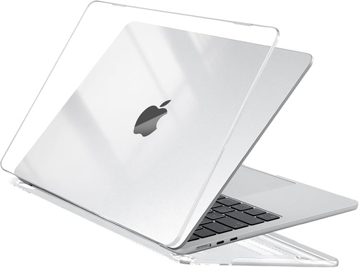 Husa EooCoo compatibila cu MacBook Air 13,6 inchi M2 M3 A2681 A3113, lansare 2022 2024 cu Touch ID, carcasa rigida de protectie din plastic pentru MacBook Air 13,6 inchi M3 M2 - Crystal Clear