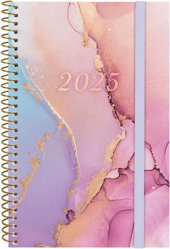 Finocam - Spiral Design Diary Collection 2025 Saptamana pe 1 pagina Prezentare orizontala ianuarie 2025 - decembrie 2025 (12 luni) Goldy French, 749592625
