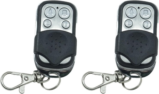 2 telecomenzi universale pentru porti automate, frecventa 433,92 MHz, cod fix (8,5 x 6 x 1 cm)