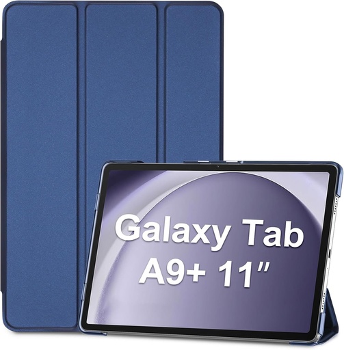 Husa ProCase pentru Samsung Galaxy Tab A9+ / A9 Plus 11 inchi 2023 (SM-X210), husa tripla de protectie pentru Galaxy Tab A9+/A9 Plus de 11 inchi, husa inteligenta subtire, usoara, cu carcasa din spate mata translucida - bleumarin