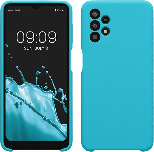Husa kwmobile Compatibila cu Samsung Galaxy A32 5G - Husa din silicon - Husa din silicon moale - Incarcare fara fir - Cool Glacier