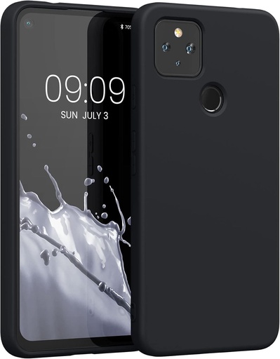 Husa kwmobile compatibila cu husa Google Pixel 4a 5G - Husa moale si subtire din silicon TPU - negru mat