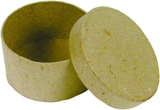 Decopatch BT500O - 1 suport maro din hartie mache 5x5x3 cm, mini cutie rotunda