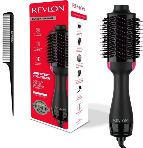 Uscător de păr Revlon RVDR5222 Salon One-Step™ și volumizator cu pieptene de secționare
