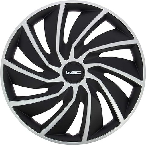 WRC 007597 - 4 capace de butuc 14" inch, Turbo Bicolor, Gri, Negru