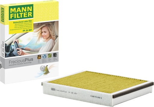 Filtru de cabina MANN-FILTER FP 25 007 - Filtru de polen biofunctional FreciousPlus - Pentru furgonete