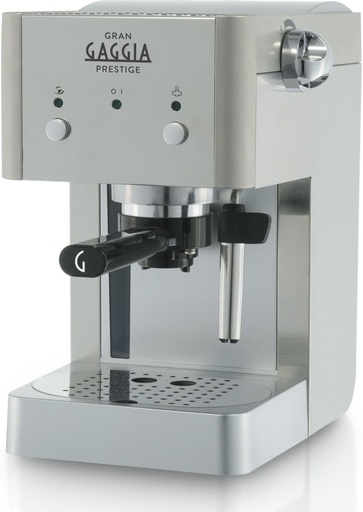 Gaggia RI8427/11 GranGaggia Prestige - Aparat manual de cafea espresso, pentru cafea macinata si capsule, argintiu, 1025W