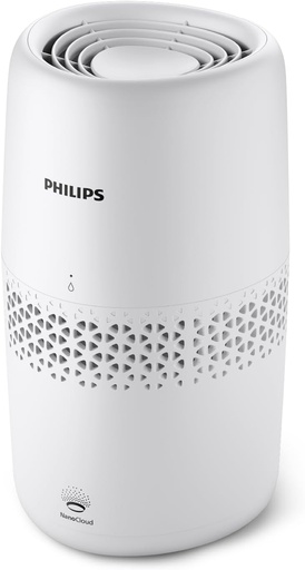 Umidificator Philips Series 2000, tehnologie NanoCloud, umidifică și hidratează încăperi de până la 31 m2, rezervor de apă de 2 l, 99,97% mai puține bacterii, alb (HU2510/10)