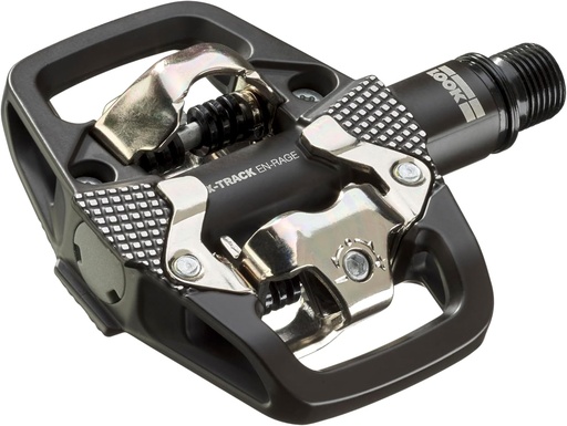 LOOK Cycle - Pedale MTB X-TRACK En-Rage - Mecanism compatibil SPD - Corp din aluminiu - Suprafete mari de sprijin - Pedale robuste, usoare, ideale pentru traseu