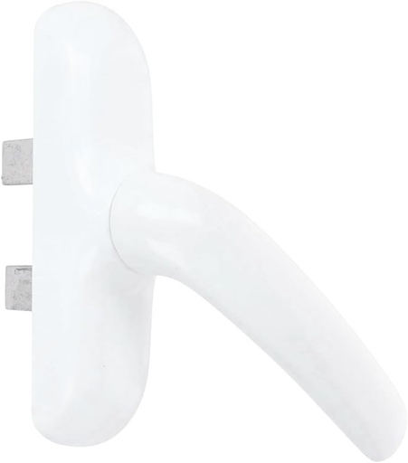 Amig - Maner pentru deschidere sau ferestre cu balamale | Baza din aluminiu si capac PVC | Culoare alba cu surub ascuns | 180 x 35 mm | Inaltime 64 mm | Fara Patrat