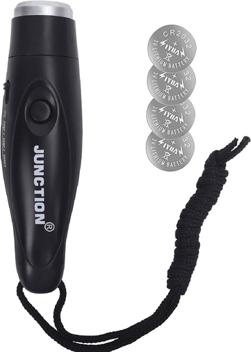 Fluier sport electronic XREXS, fluier de urgenta in 3 tonuri cu snur, potrivit pentru arbitri, antrenori, camping in aer liber, dresaj de caini, educatie fizica