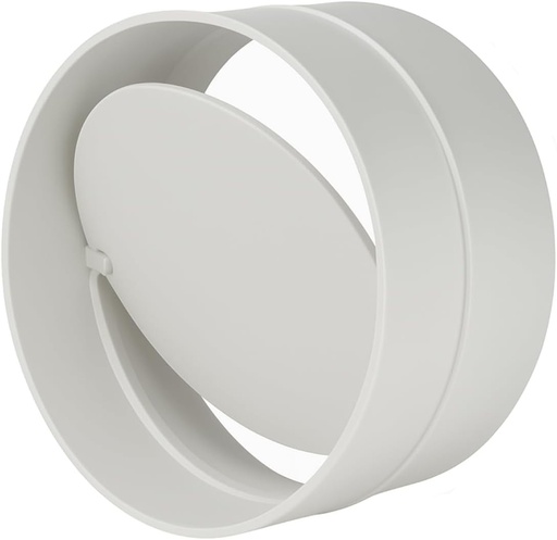 Conector cu clapa de retur supapa de retinere piesa de legatura conducta de ventilatie conducta rotunda sistem de ventilatie conector teava O 100 mm alb