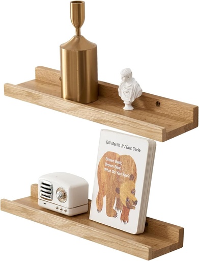 Gieanoo Raft de perete alb, set de 2 120 cm rafturi de poze alb din lemn masiv Raft alb raft plutitor alb raft de perete pentru rame foto si decoratiuni pentru dormitor, bucatarie, studiu