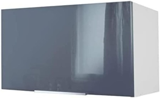 Dulap de bucatarie Berlenus CH6HN cu hota, negru lucios, 60 cm