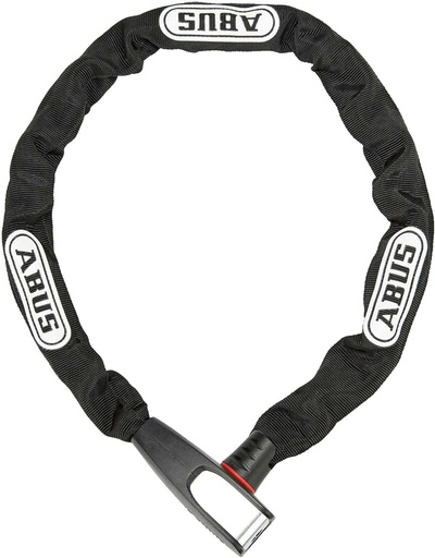 ABUS Steel-O-Chain 8807K Chain Lock - Lacat flexibil pentru bicicleta din otel calit - Nivel de securitate ABUS 8-85 cm - Negru