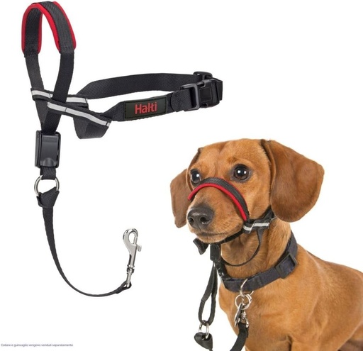 Zgarda HALTI Optifit Halter - Pentru a preveni cainele tau sa traga de lesa. Ajustabil si usor, cu nasier captusit. Zgarda de dresaj pentru caini de talie mica (Marimea S)