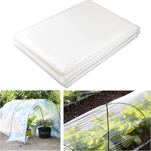PALUDO 2 x 3M folie transparentă pentru seră, folie transparentă extra groasă pentru seră, foi de plastic pentru seră, folie de seră pentru plante de grădină (250Mu/1000G)