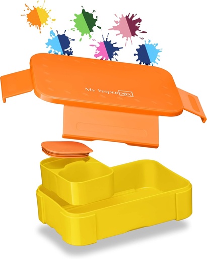 My Vesperbox – Mini Lite – Bento Box pentru copii – Lunchbox – Extrem de robust – Lunch Box – Lunch Box Ideal pentru grădiniță și școală (roz-violet)