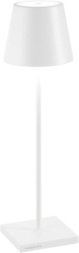 Sofran, Lampa Poldina Pro, Lampa de masa reincarcabila si fara fir cu control tactil, Utilizabila si ca lampa de exterior, Dimmer, 2200-3000 K, Inaltime 38 cm, Culoare Alba