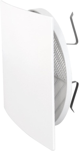 QUTUR125X Grila de ventilatie estetica de ventilatie 166x166 mm din plastic cu arcuri, alb