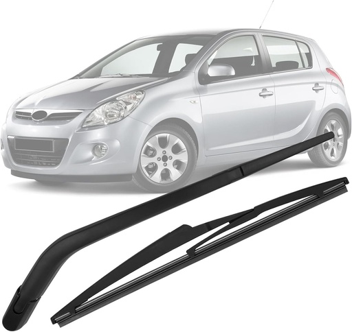 Inlocuire brat stergator spate si lame compatibile cu Lancia Ypsilon tip 846 2011-2015, brat stergator spate din cauciuc, set cu lame stergator spate impermeabil