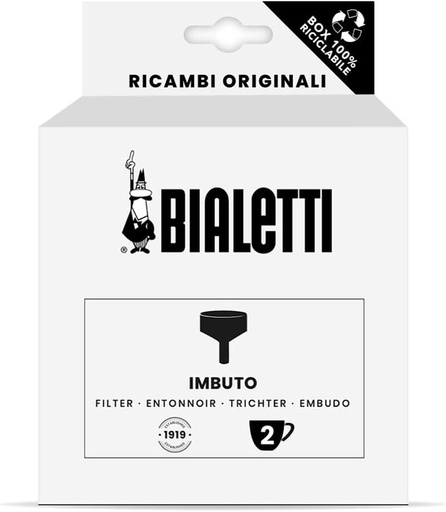 Piese de schimb Bialetti, Include 1 filtru de palnie, compatibil cu Bialetti Moka Orzo Express cu 2 cani