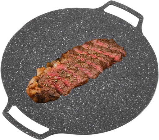 Grătar coreean grătar antiaderent, farfurie pentru grătar, farfurie coreeană, tigaie pentru grătar antiaderent, tigaie rotundă antiaderență pentru grătar coreean (30 cm universal)