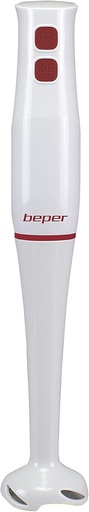 Blender de mână BEPER P102FRU003, ABS, 400 W, lame din oțel inoxidabil, funcție Turbo, smoothie-uri, supe, iaurt, sosuri, alimente pentru copii