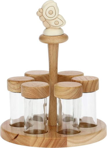 THUN - Raft pentru condimente Elegance cu 6 recipiente