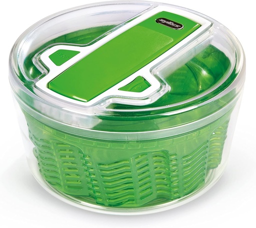 Zyliss E940013 Swift Dry Filtrotor de salata, mare, plastic, verde, bol de salata cu capac, scurgere, se poate spala in masina de spalat vase